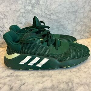 Adidas Pro Bounce Basketball Shoes Men’s 12.5 Green Athletic Sneakers